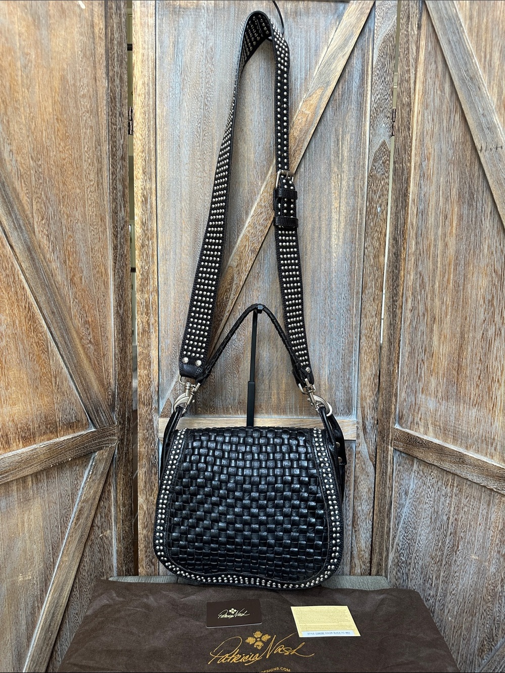 Patricia Nash Discovery Signature Collection Black Leather Bag LIMITED EDITION